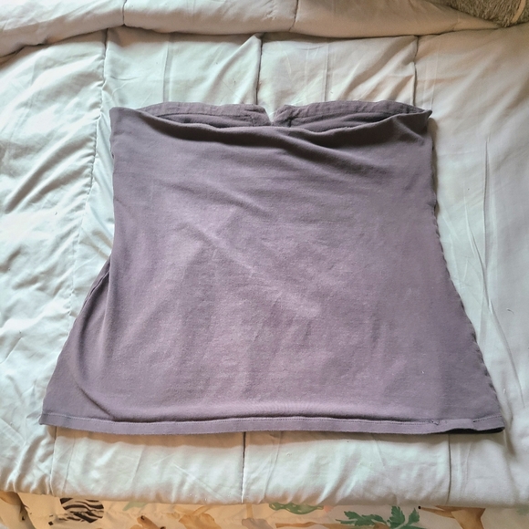 Express Vintage Y2K Gray Tube Top w/Sweetheart + Studded neckline MED. - Picture 2 of 12